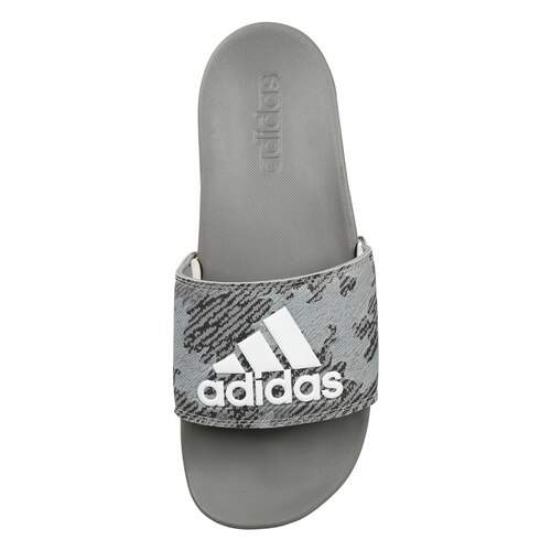 Adidas Mens Swim Adilette Comfort Slides (Grey, White, Size  display picture 3