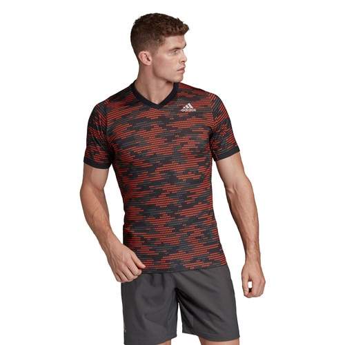 Adidas FK0820 Men's Tennis FreeLift Primeblue Tee (Multicolor) in