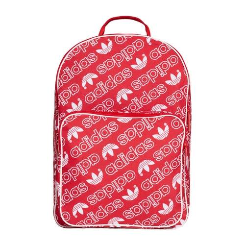 Adidas Unisex Originals Classic Graphic Backpack (NS- Red, White