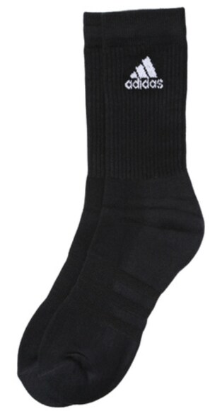 Adidas Unisex Training 3S Performance Hc Socks (Black, White, Size