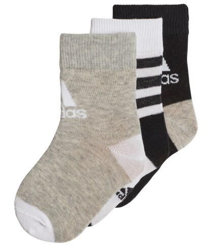 Adidas Unisex Training Ankle Socks (White, Medium Grey Heather