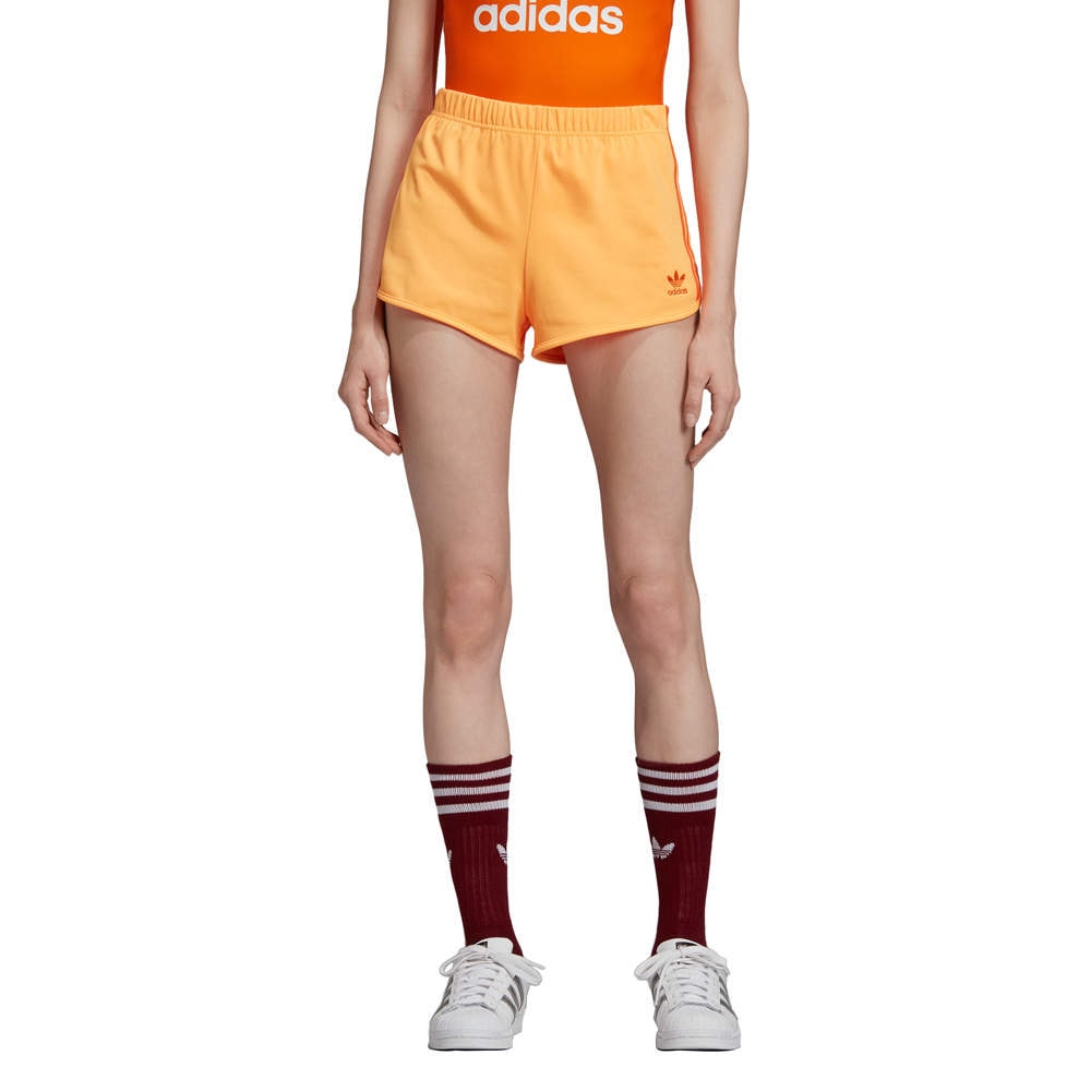Adidas Originals 3-Stripes Women's Sport Shorts (Size: 38, Orange
