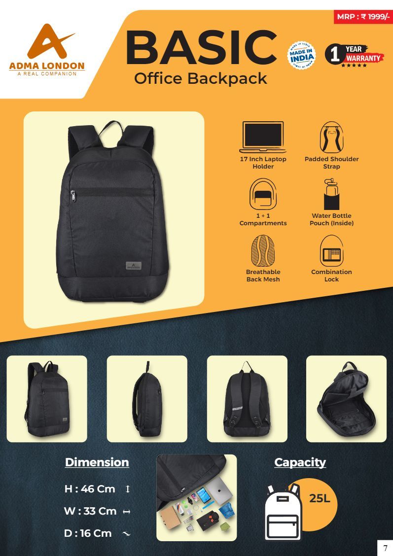 Adma London Black Laptop Backpack in Bangalore at 680 / Pc by Globrands Lifestyle Private Limited - Justdial Adma London Black Laptop Backpack in Bangalore at 680 / Pc by Globrands Lifestyle Private Limited - Justdial