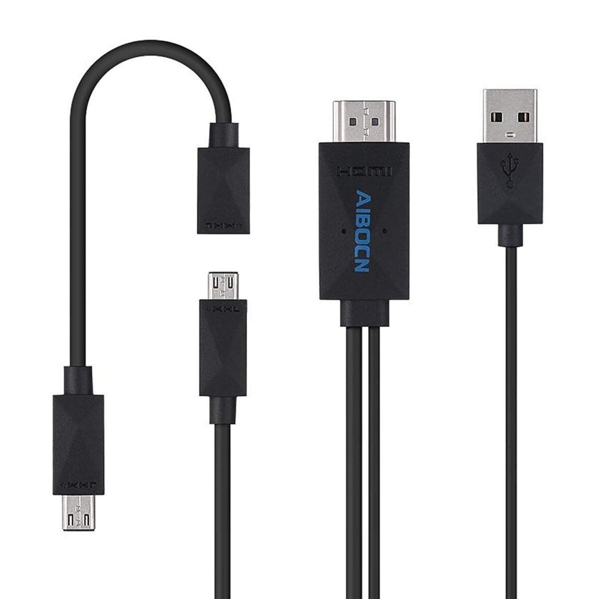 aibocn mhl kit universal mhl micro usb to hdmi cable 6 5 feet 2m 1080p hdtv adapter for samsung galaxy s5 s4 s3 note 3 n5100 n9000 n9006 note 8 0 htc
