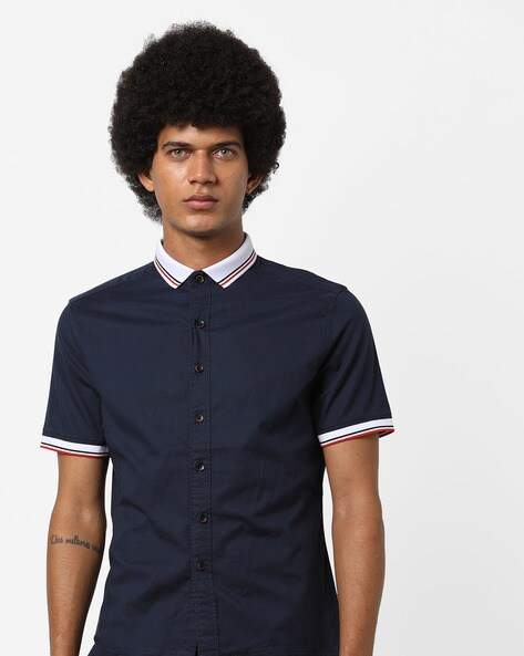 Levis Slim Fit Shirt With Spread Collar 