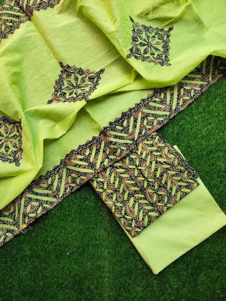 Ajrakh Print Applique Suit in Barmer at ₹ 1,800 Pc by S K Art