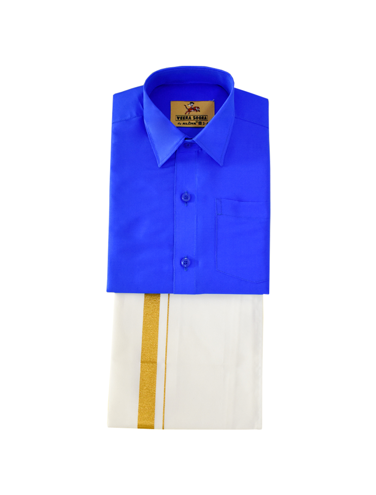 Alaya Kids Readymade Dhoit Shirt Set Half Sleeve Cotton Veera