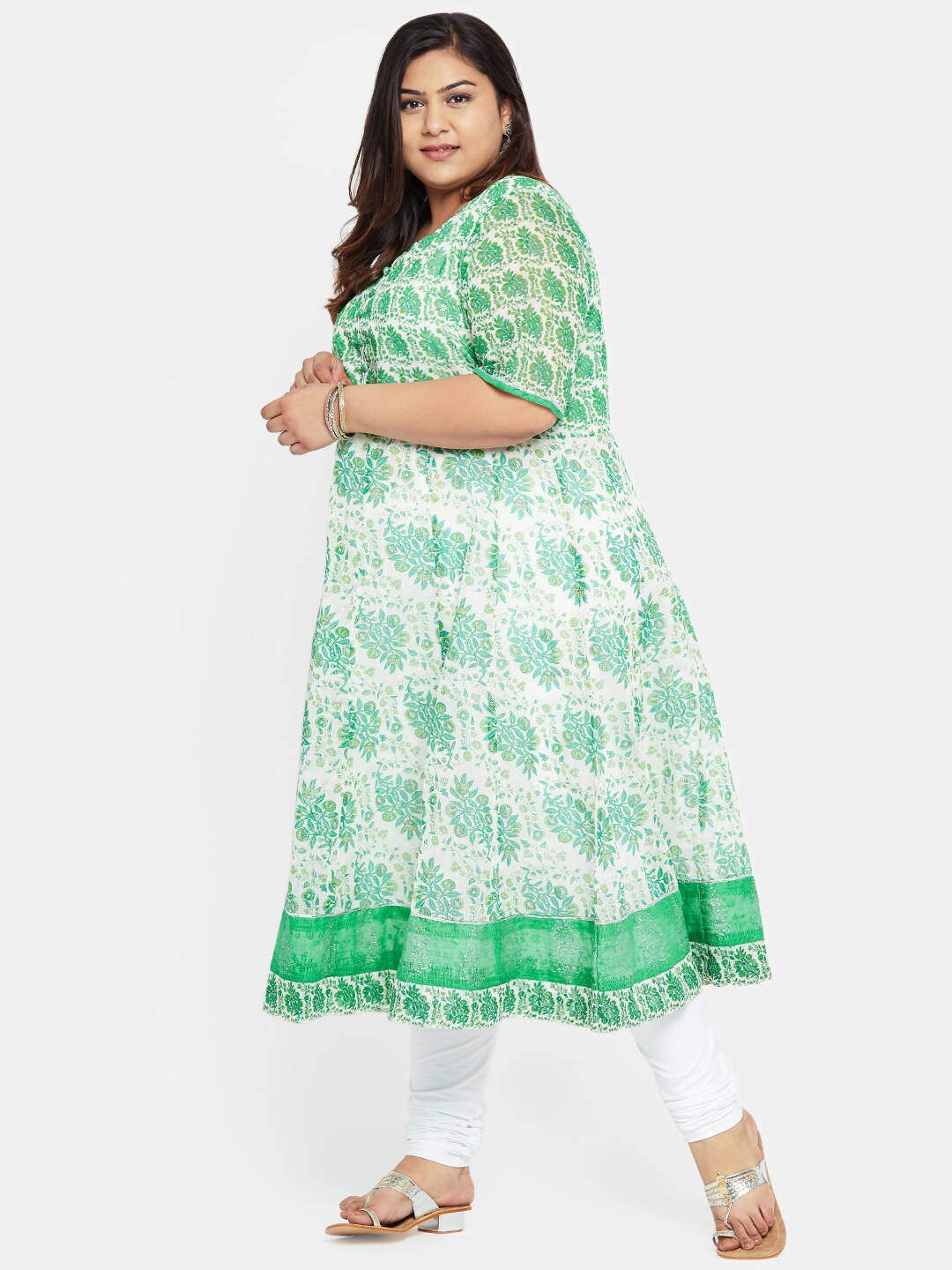 aLL Green Women Printed Casual Kurta 