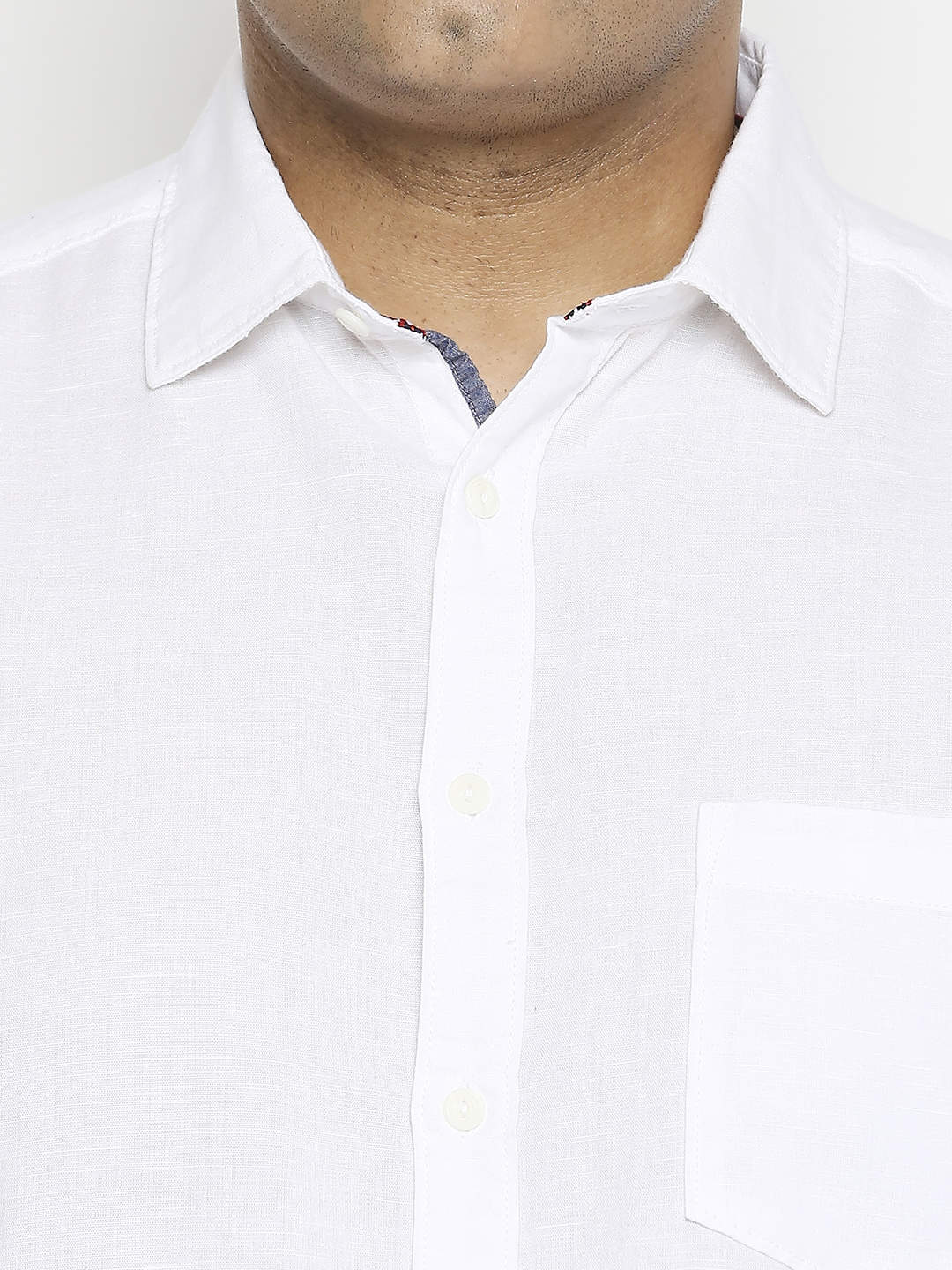 aLL White Solid Linen Cotton Shirt 