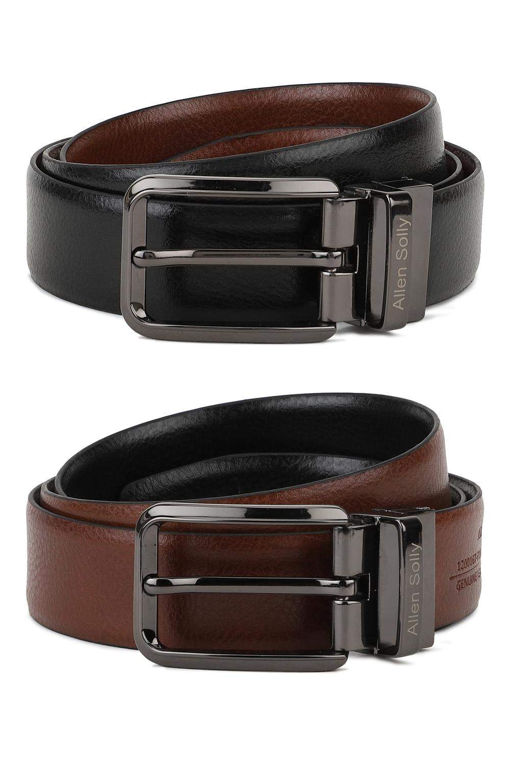 Allen Solly ASBLWRGBD10031 Black Reversible Belt (Size XL) in
