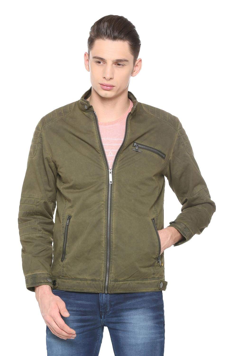 Allen Solly Olive Green Jeans Jacket Allen Solly ALJKARGFW17457