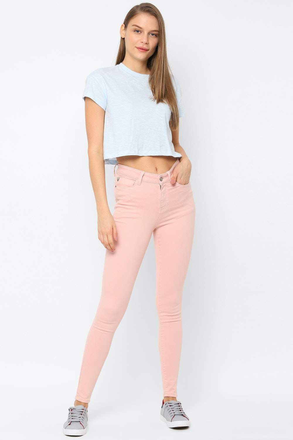 Allen Solly AHDNCRGP908596 Pink Jeans 