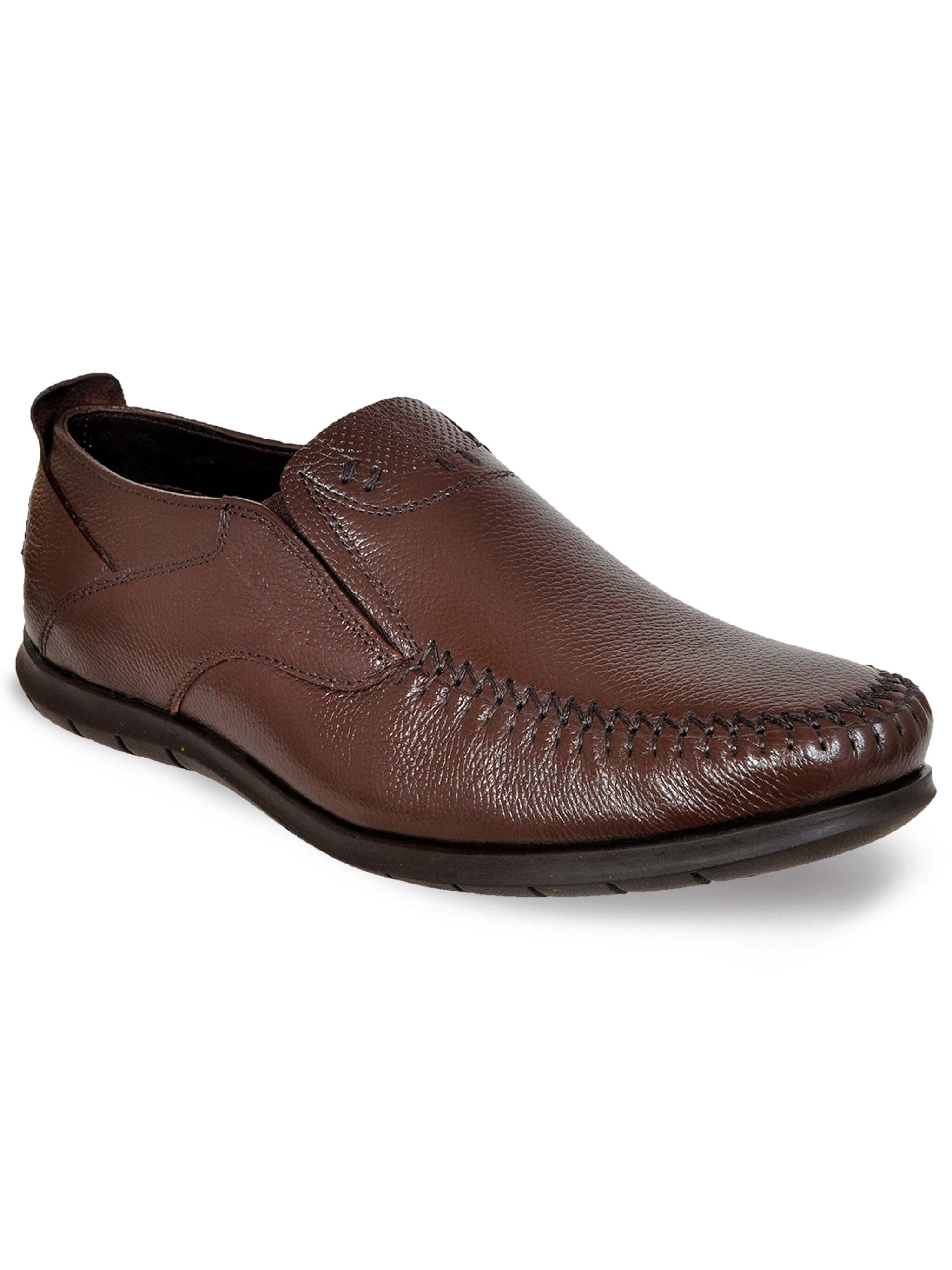 Allen Cooper Men's Genuine Leather Comfortable Casual Shoes With