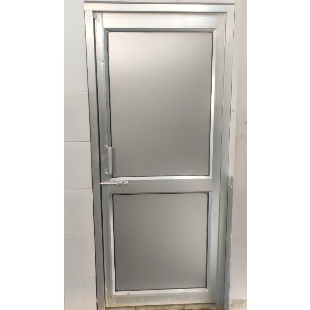 Aluminium Powder Coated Aluminum Bathroom Door, Thickness: 27mm in
