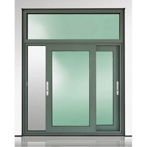 Aluminium Powder Coated Horizontal Aluminum Sliding Window, For