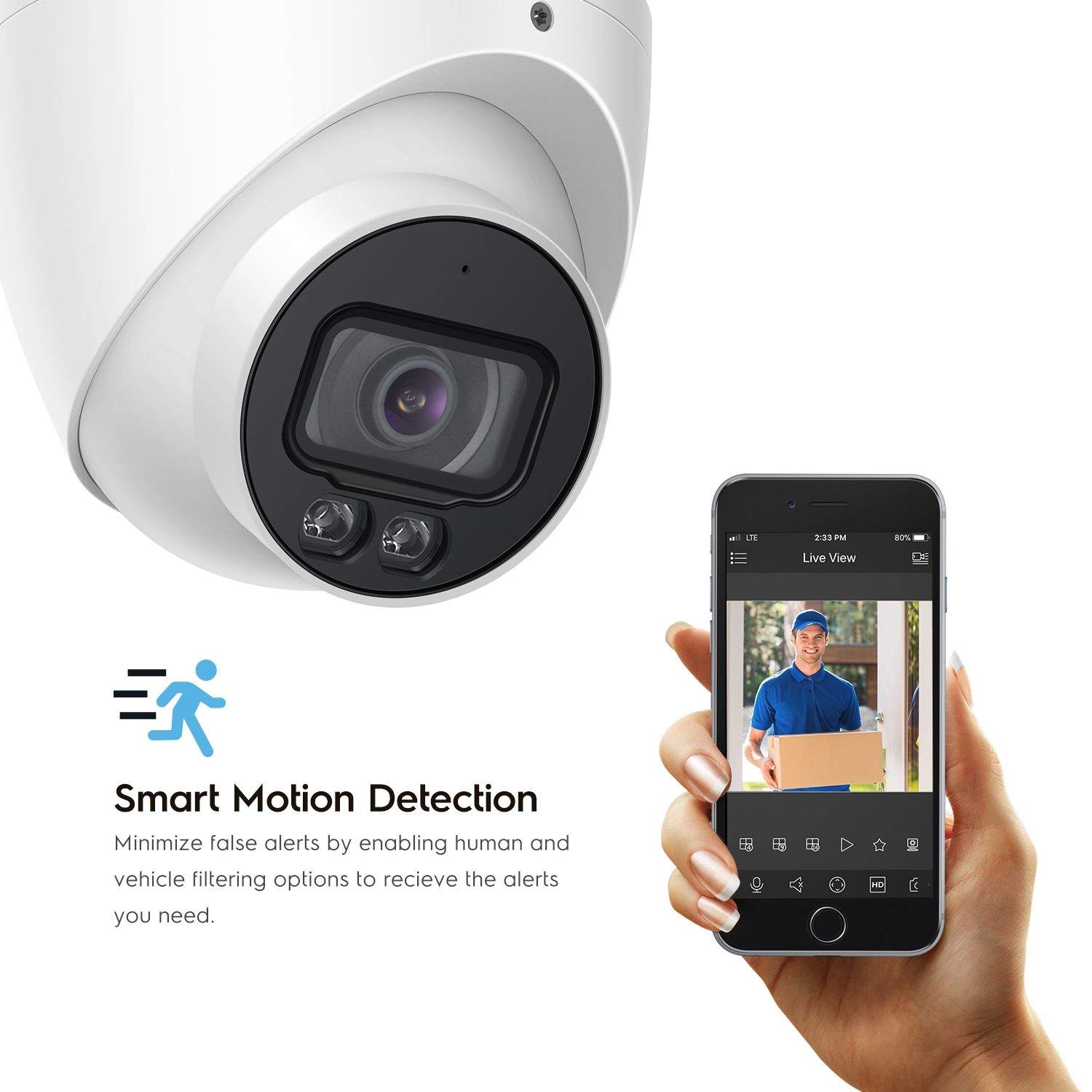 Amcrest Night Color AI Turret IP PoE Security IP Camera (IP5M