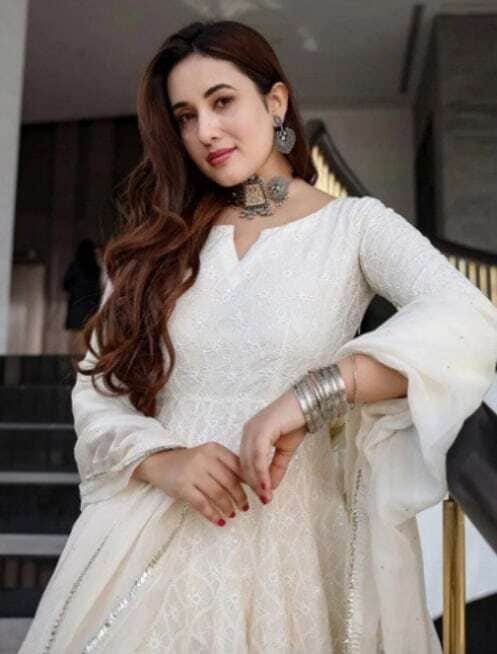 Anarkali Cotton Chikankari Summer Kurti For Women Traditional - Main Image