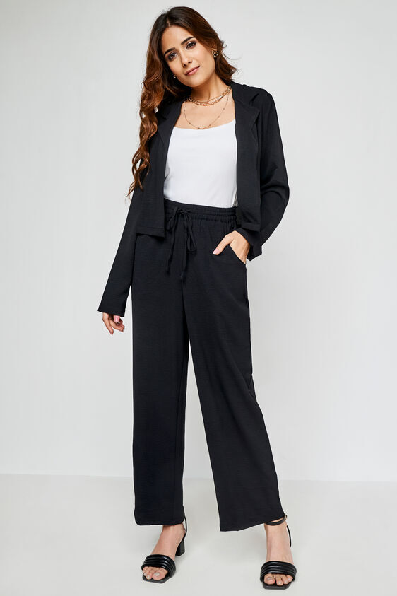 Formal Wear Black Formal Pants Ladies Women Comfort Slim Fit