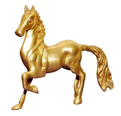 Buy Nexplora Industries Animal Horse Brass Decorative Figurine Home Interior Decor Item Feng Shui Table Decoration Statue Showpiece 19 5cm Gold Features Price Reviews Online In India Justdial