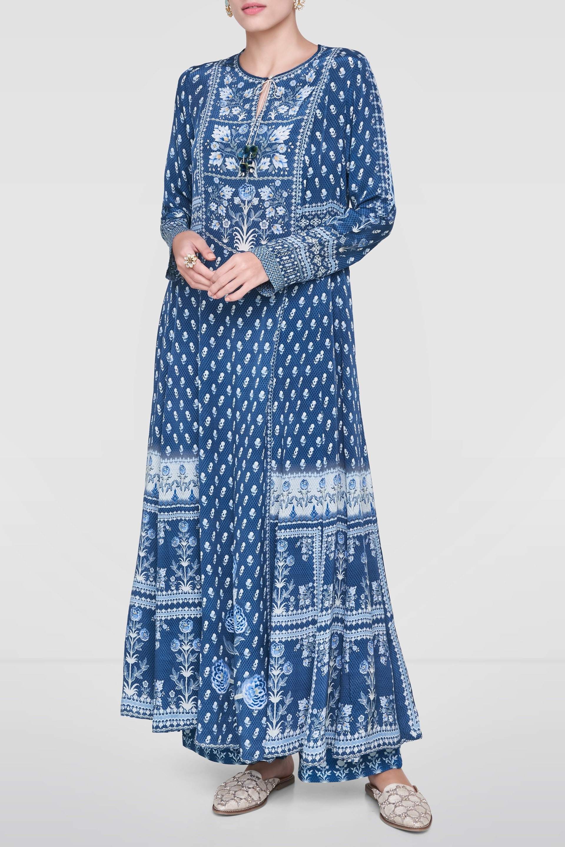 anita dongre blue dress Boden Women's Aria Collared Jersey Dress in Blue main image 0