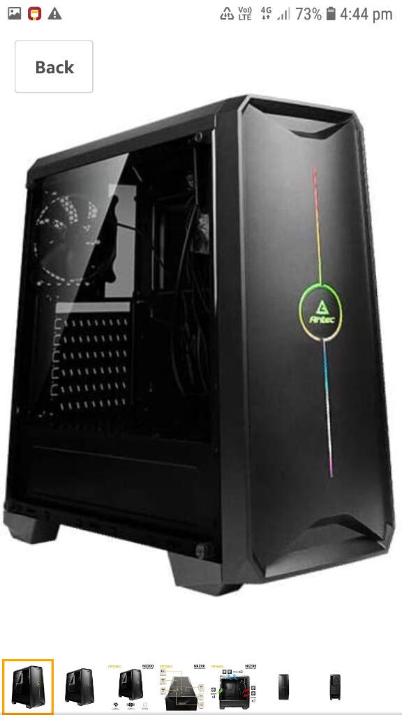Antec Nx200 Mid Tower Gaming Cabinet Support Atx Micro Atx Mini Itx With Rgb Amazing Lighting 1 X 120 Mm Rear Fan Preinstalled Nx200 At Best Price Antec Nx200 Mid Tower Gaming Cabinet