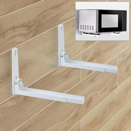 Buy Anti Rust Hug Flight Stainless Sturdy Foldable Microwave Oven Wall Mount Bracket Shelf Rack Load White Features Price Reviews Online In India Justdial