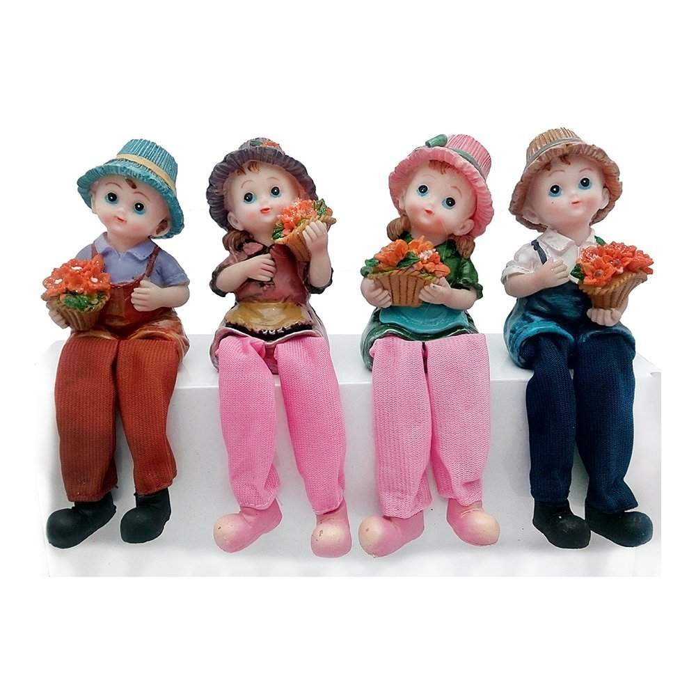 Buy Antique Look Set Of 4 Kids Love Couple Statue Showpiece Romantic Decorative Handicraft Figurine Home Interior Bedroom Decor Items Table Decoration Idol Gift Item For Girlfriend Wedding