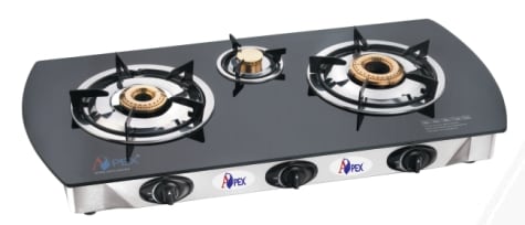 apex glass top gas stove