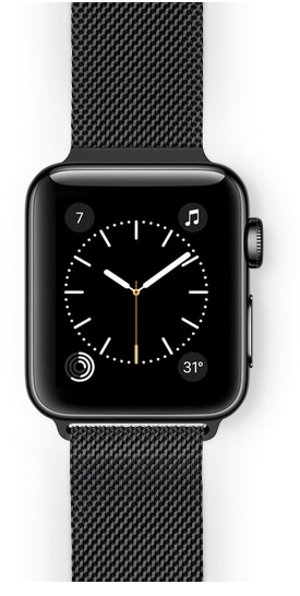 Apple 38mm Space Black Stainless Steel Case with Space Black
