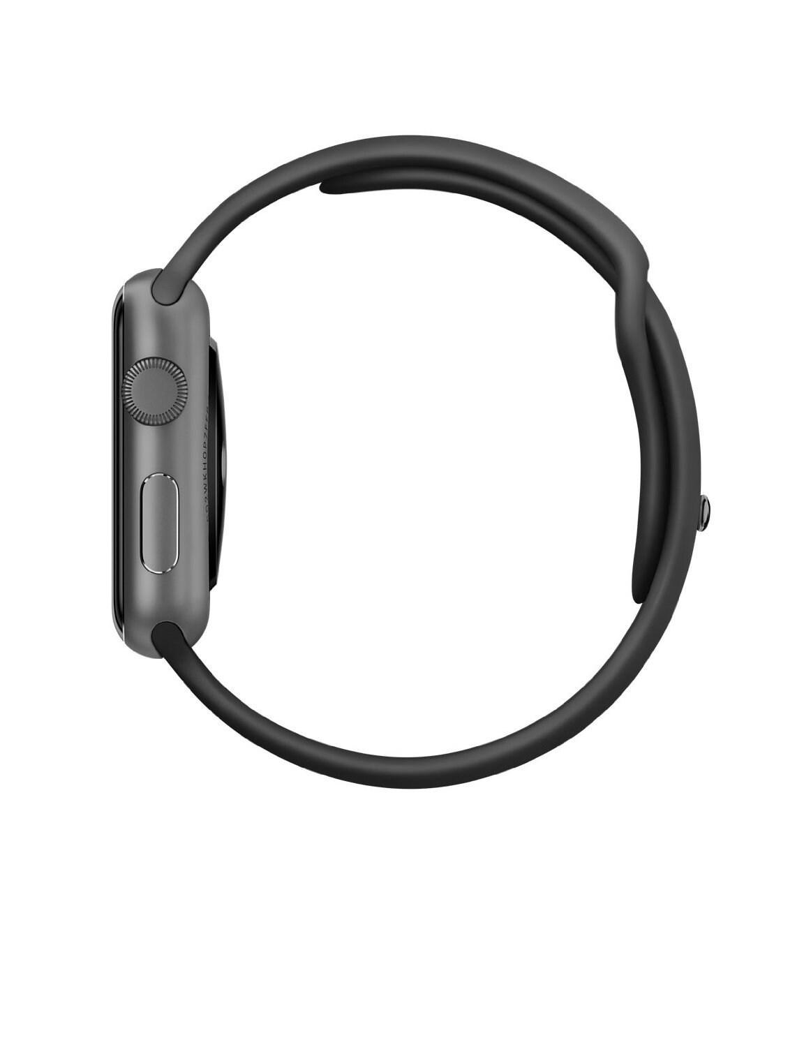 Apple Sport 42mm Space Gray Aluminum Case with Black Sport Band