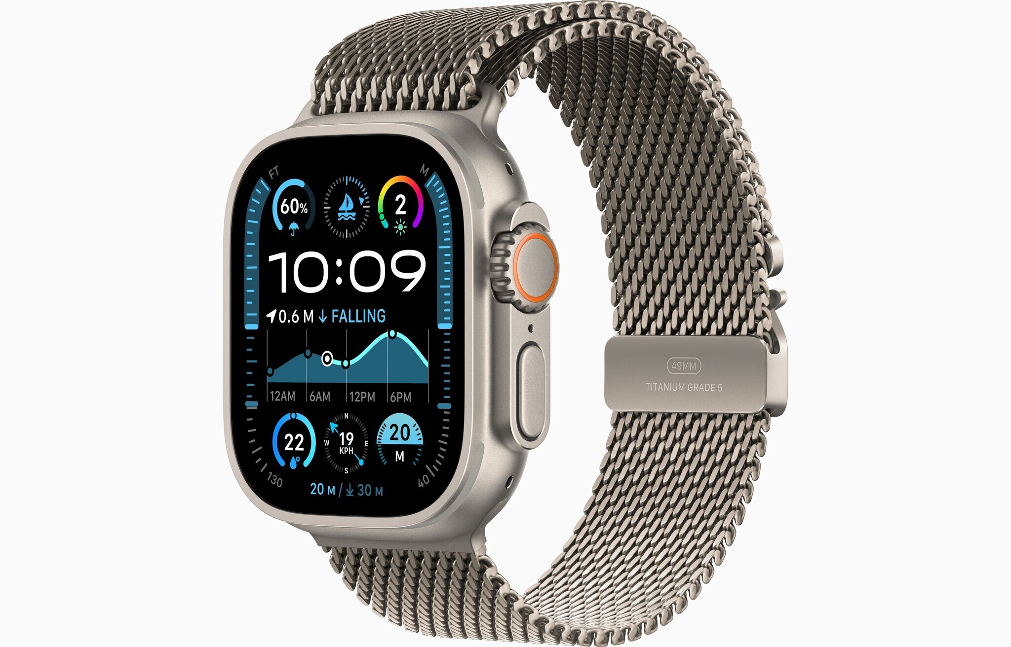 Apple Watch Ultra (Natural, Titanium Milanese Loop-Natural