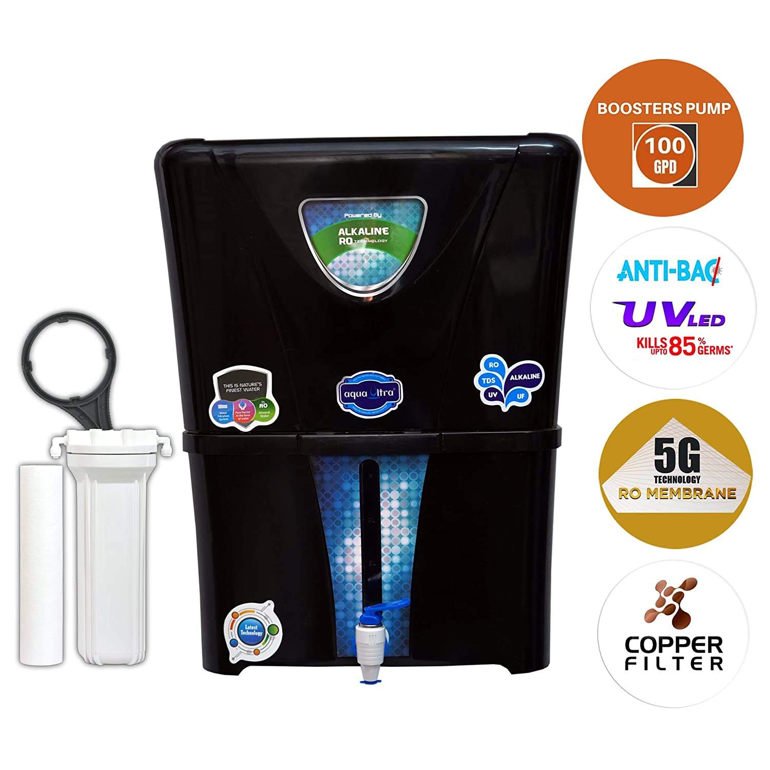 Aqua Ultra Black Electrical Storage Water Purifiers Get Best Price