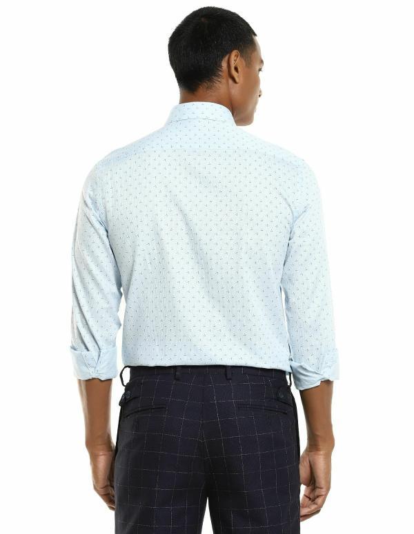 ARROW Men Light Blue Printed Cotton Blend Formal Shirt in Chennai