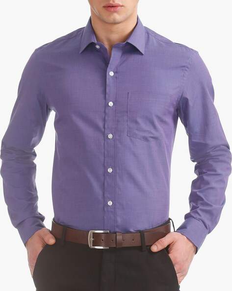 Arrow Mens Slim Fit Shirt with Patch 