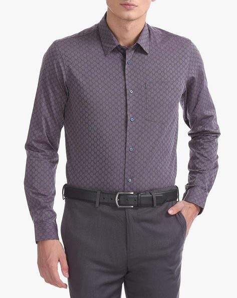 ARROW Mens Slim Fit Shirt with Spread Collar (Grey, Size: M) in Hyderabad  at  1,939 -  1,999 by Westside - Justdial