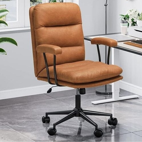 Artificial Leather Brown Office Chair in Jaipur at ₹ 500