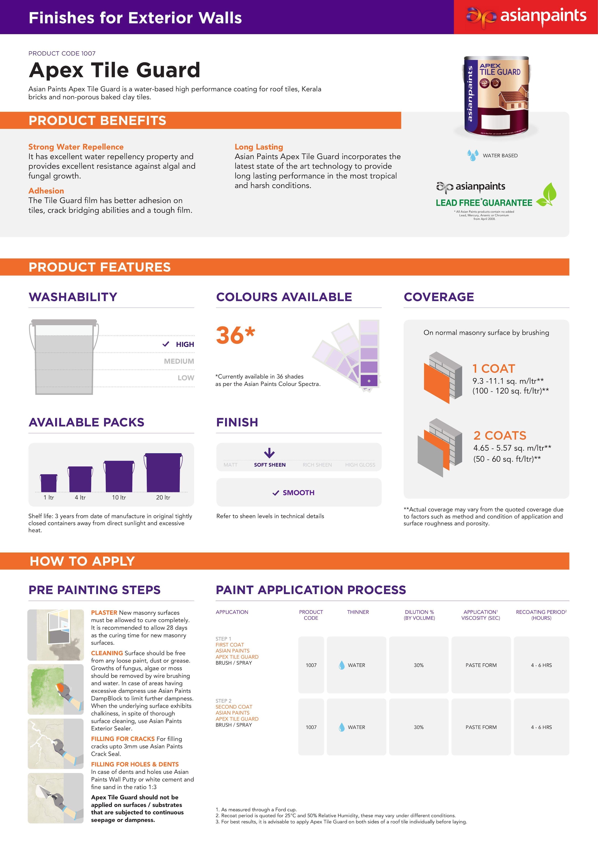 Tile Guard Indigo Tile Coat Color Asian Paints Apex Tile Guard