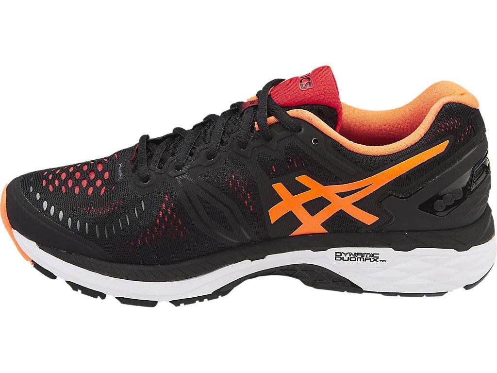 Asics Gel-Kayano 23 Running Shoes (Black, Hot Orange, Vermilion