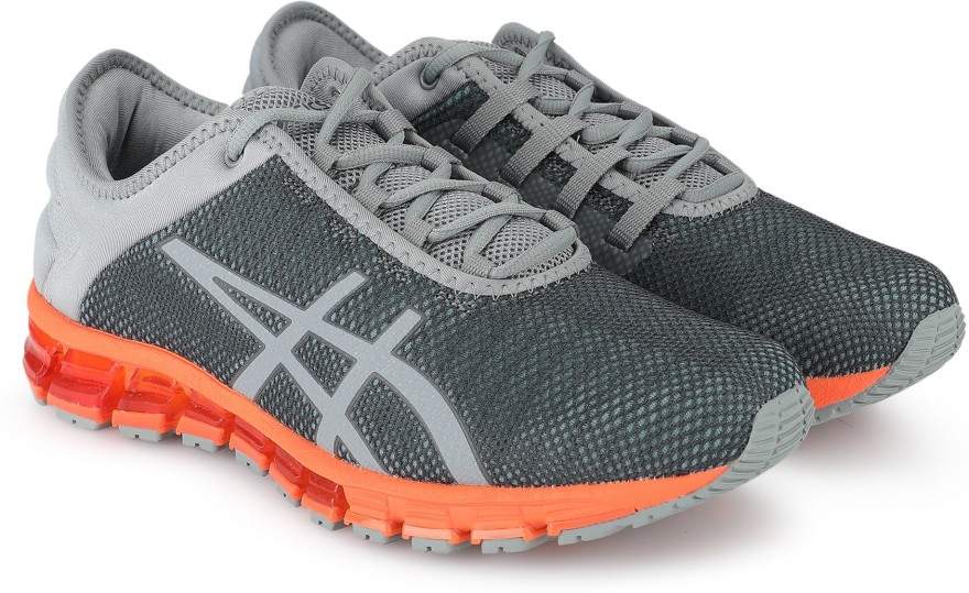 Asics GEL-QUANTUM 180 Running Shoes For Men (Grey, Green, Size