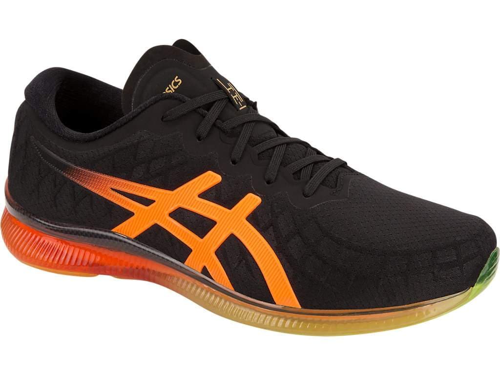 Asics Gel-Quantum Infinity Running Shoes (Black, Shocking Orange