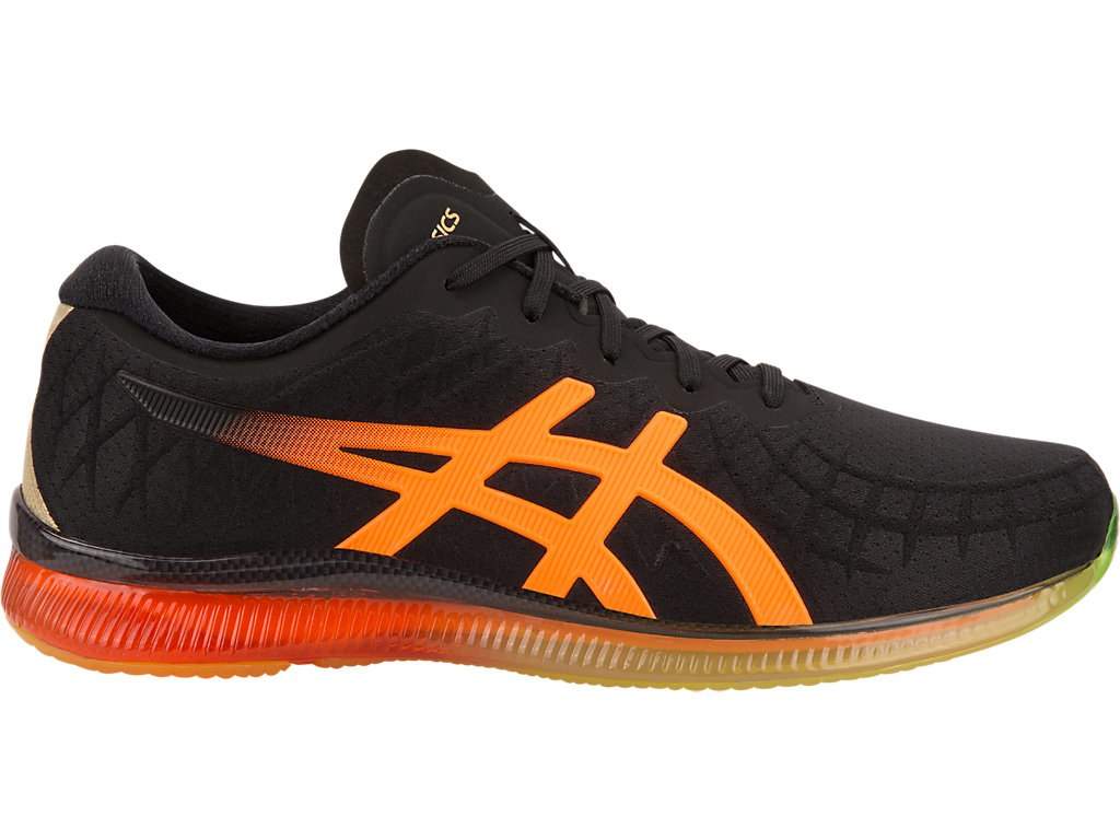Asics Gel-Quantum Infinity Running Shoes (Black, Shocking Orange