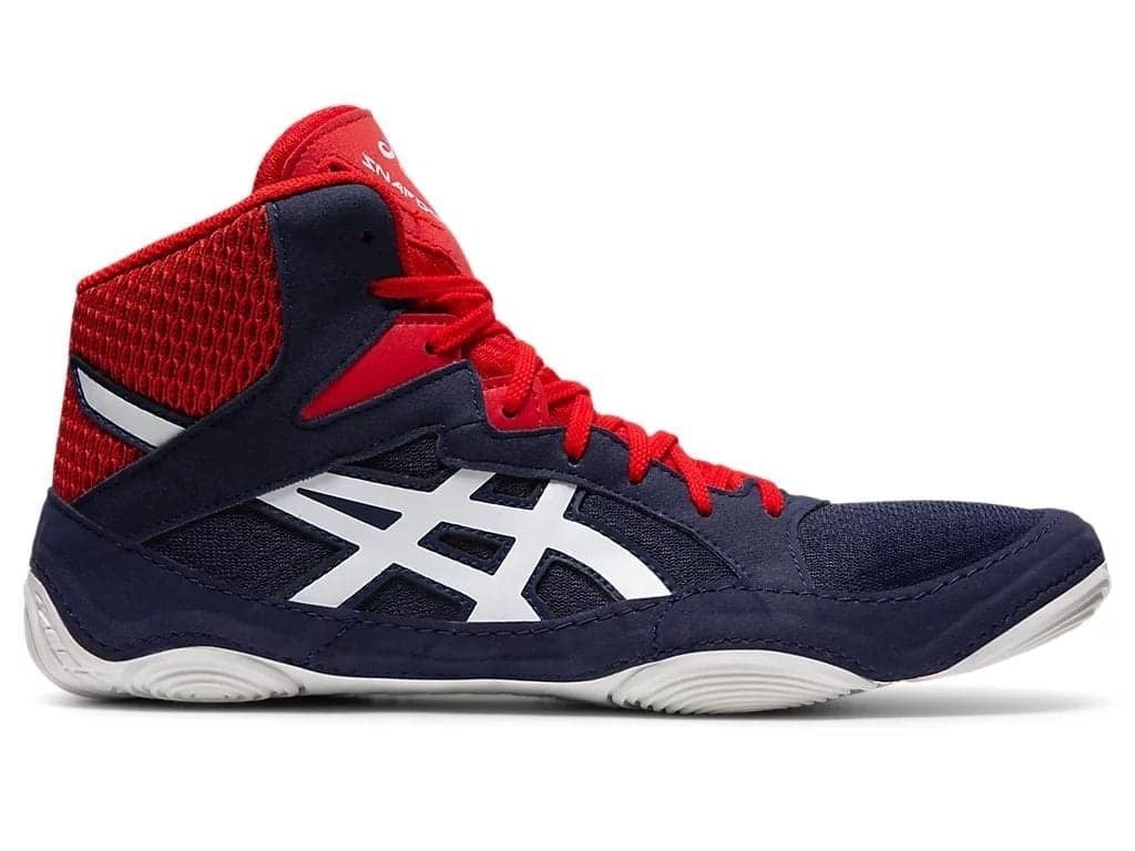 Asics Snapdown Wrestling Shoe (Peacoat/Classic Red, Size-7) in