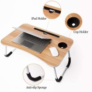 Audacious Foldable Laptop Table with Cup Holder Table Holder
