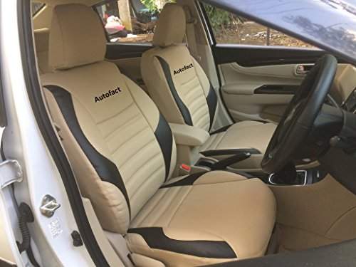 black and beige car seat covers