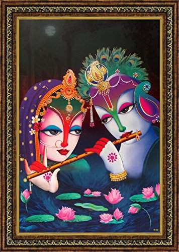 Buy Avercart Lord Krishna / Shri Krishna with Radha / Symbol of Divine Love  / Sri Radha-Krishna Poster 12x18 with Photo Frame (30x45 cm framed),  Features, Price, Reviews Online in India - Justdial