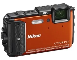 Nikon Coolpix Aw130 16MP Point And Shoot Digital Camera with 5x 
