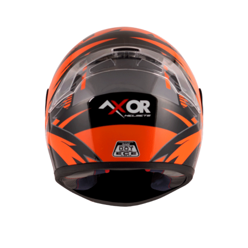 Visor Axor Rr3 Axor Rage RR3 Full Face Helmet (Black Orange, Large