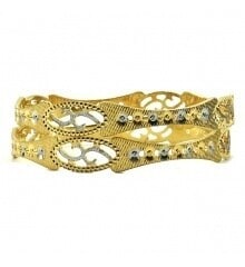B-0218 Gold Forming 200 ml (1 Gram) Daily Wear Bangle Set in