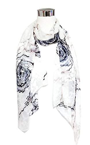 black and white scarf silk