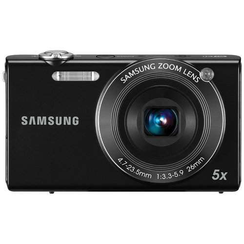 samsung sh100 14 2mp point and shoot camera black with 5x optical zoom